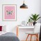 Stupell Industries Boho Pink Floral Butterfly Framed Print Under Glass, design by Jessica Beck